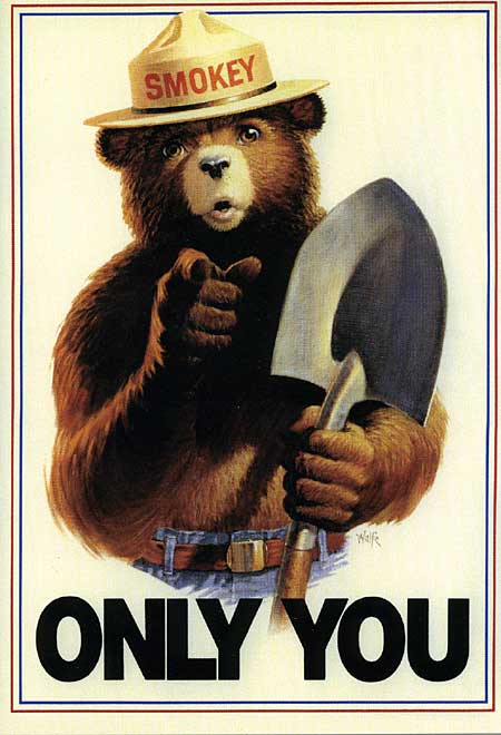 Smokey Bear poster: Only you can prevent forest fires