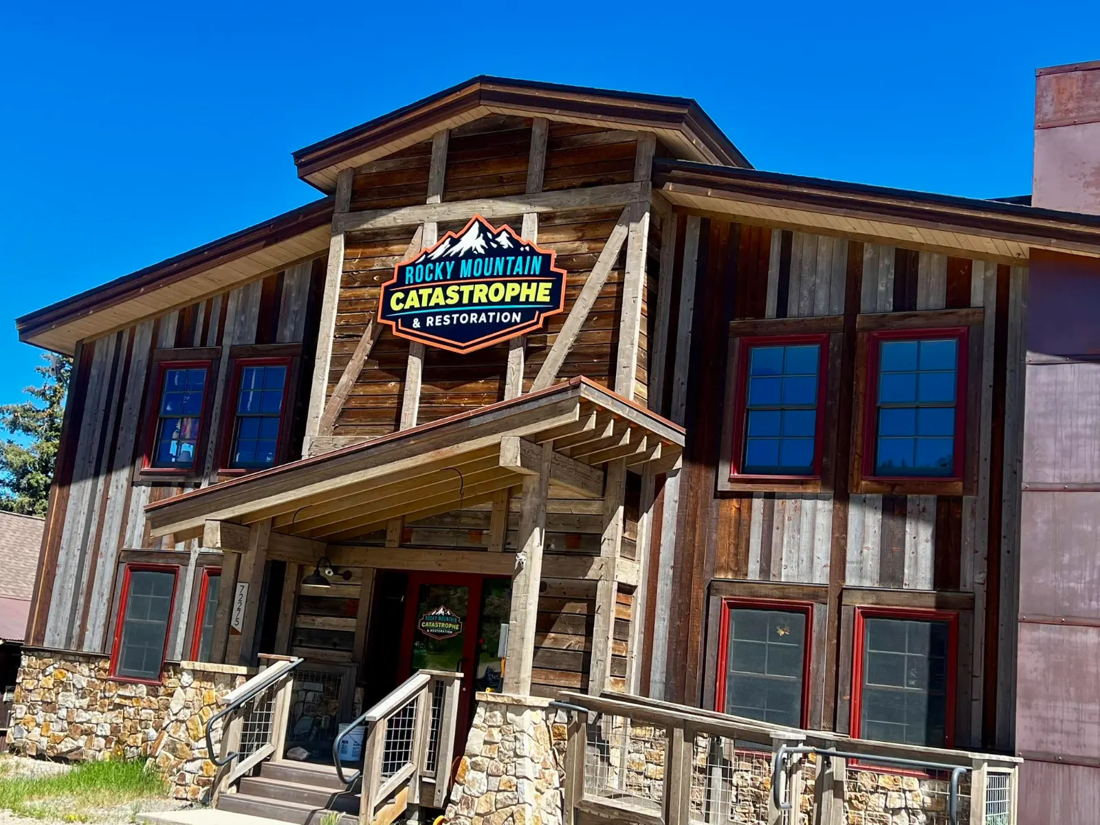 Rocky Mountain Catastrophe & Restoration office entrance in Tabernash, CO